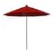 California Umbrella 9' Black Aluminum Market Patio Umbrella, Sunbrella Jockey Red 194061335154 - alternate 1